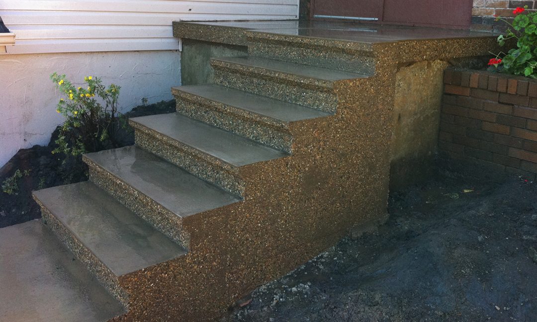 Exposed Aggregate Luigi's Concrete and Foundation Settlement Repair